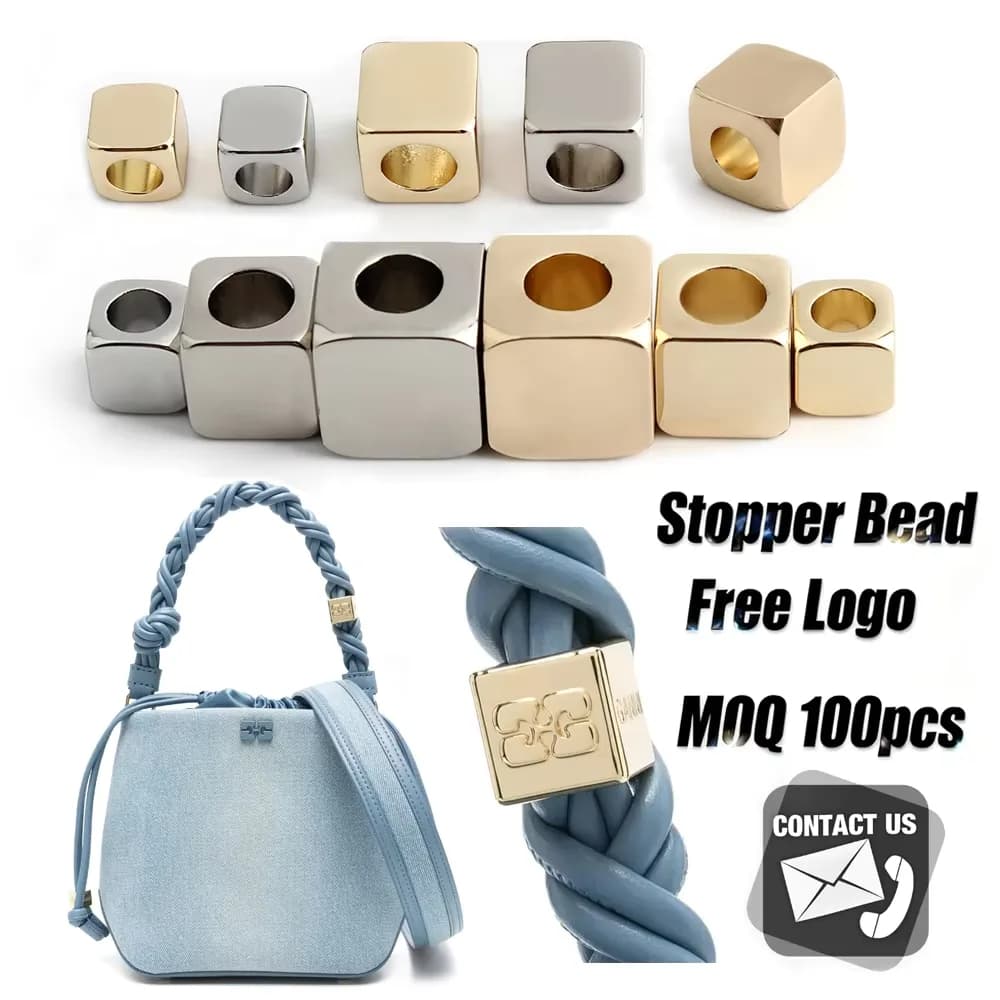 Metal Stopper Bead Fabric Loop Zinc Alloy Strong | MANCHAO